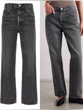 AGOLDE Jeans Valen Straight Leg Dark Gray Size 28